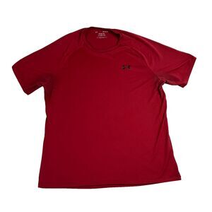 Under Armour Men's Red Tech Tee Shirt Size Large